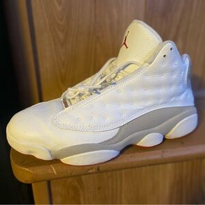 Kids White and Gray Basketball Shoes